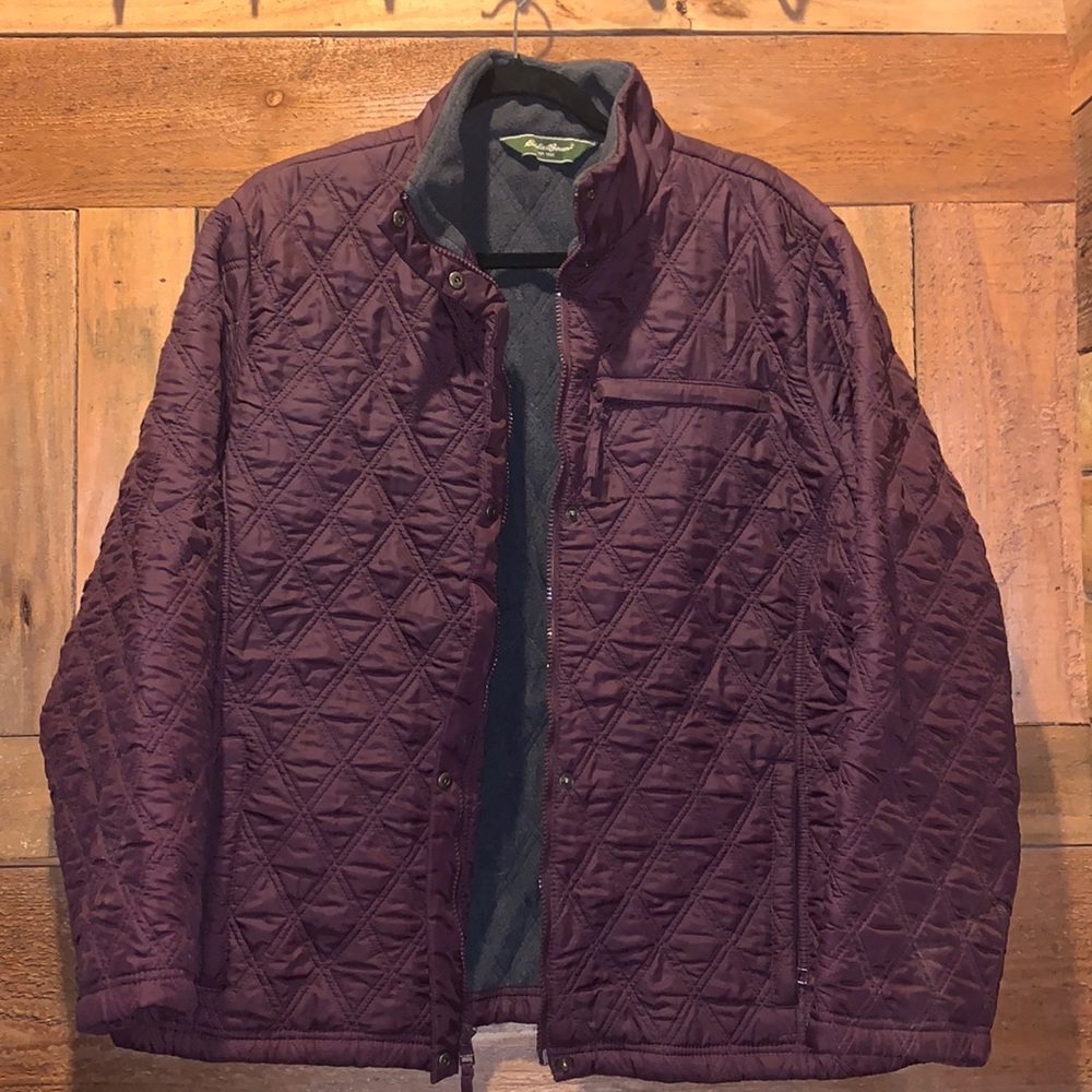 Like New! Eddie Bauer deep purple quilted jacket